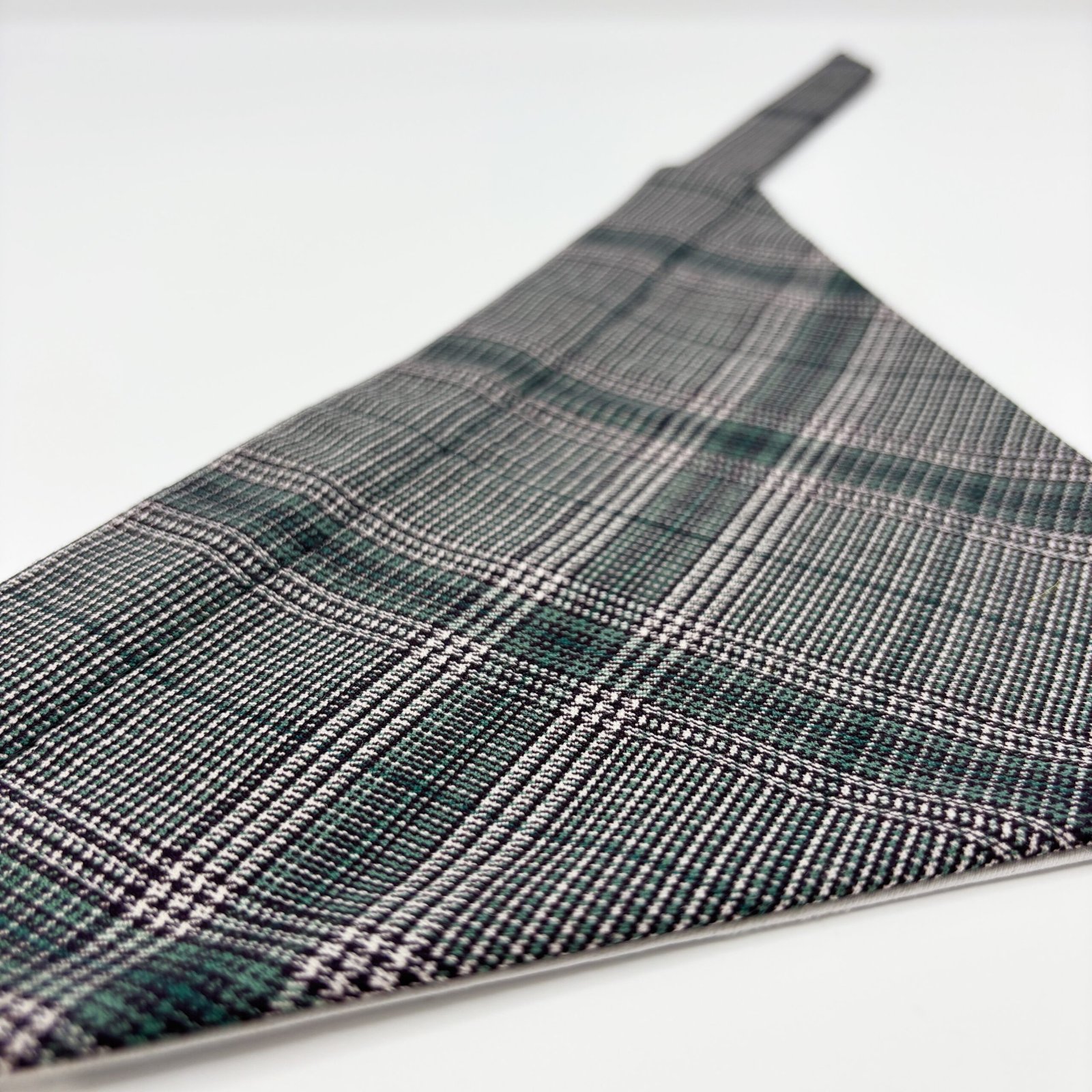Green Check Dog Bandana - Image 2