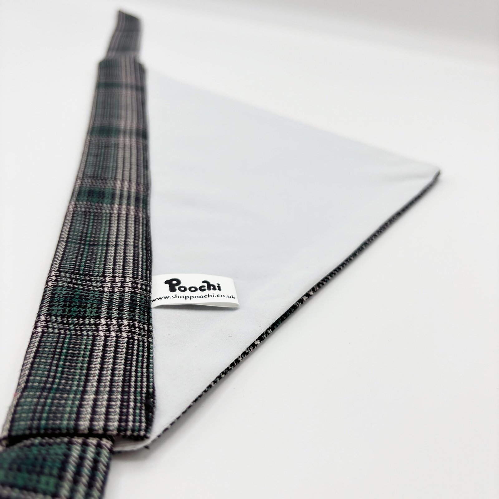 Poochi Green check dog bandana