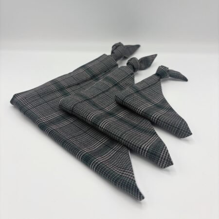 Poochi Dog bandana in classic green check fabric