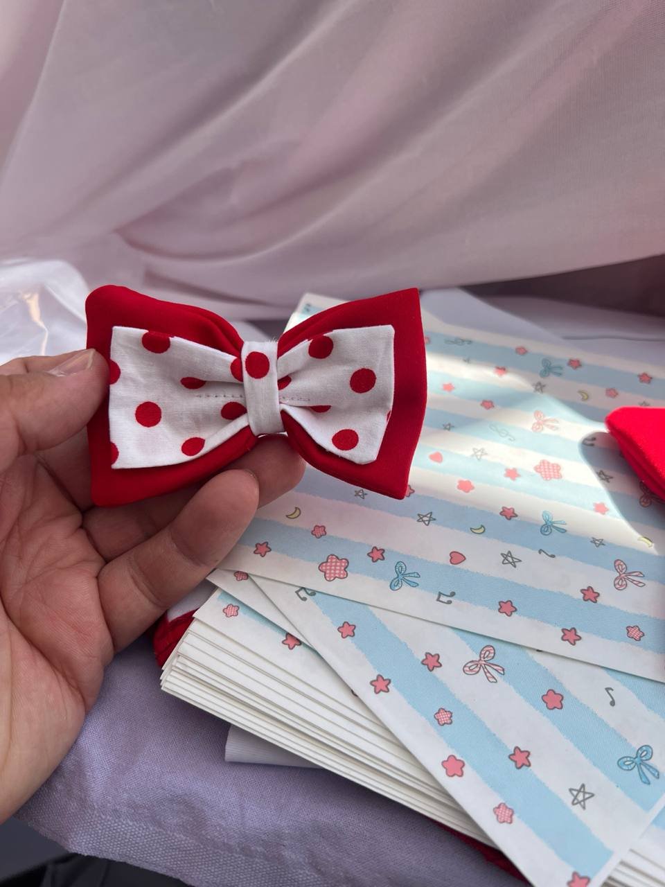 Dotty Red Bow