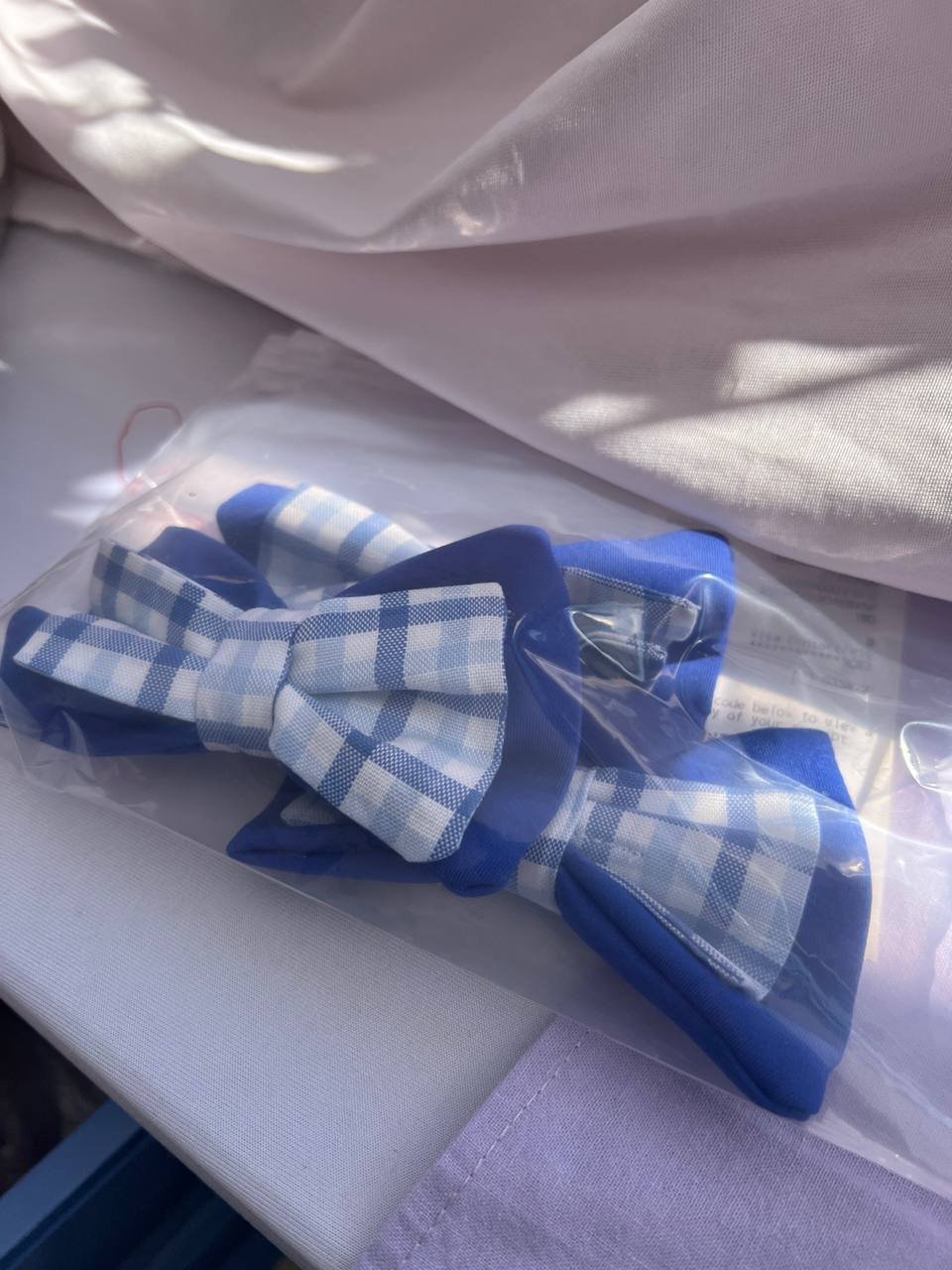 Blue Shirt Bow